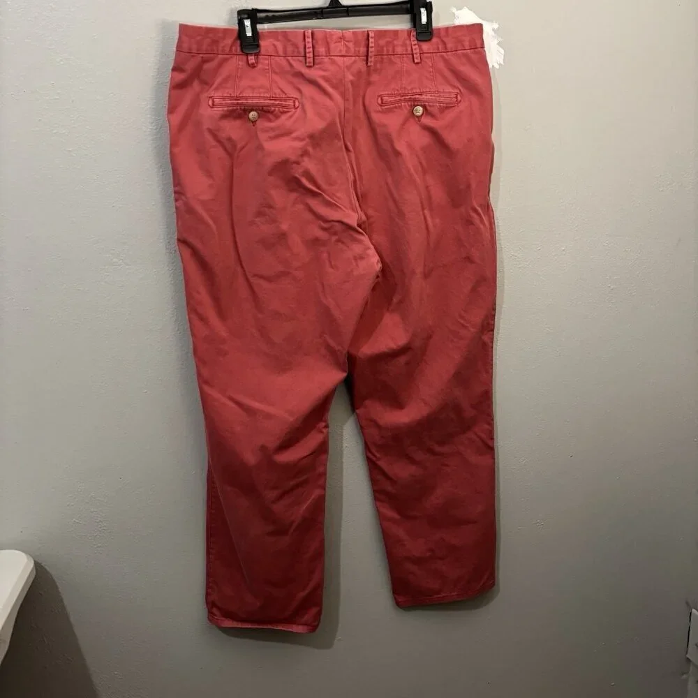 Peter Millar Tarheel Coral Cotton Pants Mens 40 Khakis Golf Sports Casual